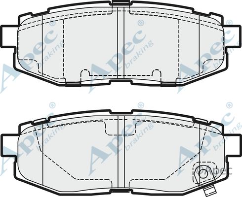 APEC BRAKING Piduriklotsi komplekt,ketaspidur PAD1954